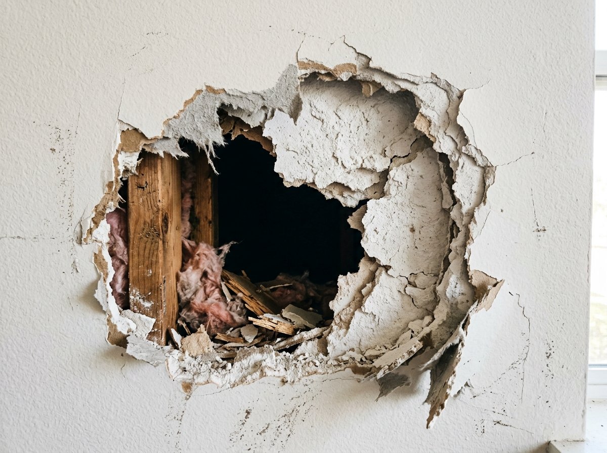 Drywall repair before in Kannapolis NC